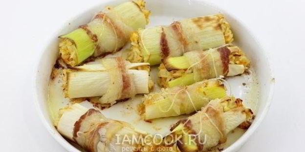 фаршированный лук-порей