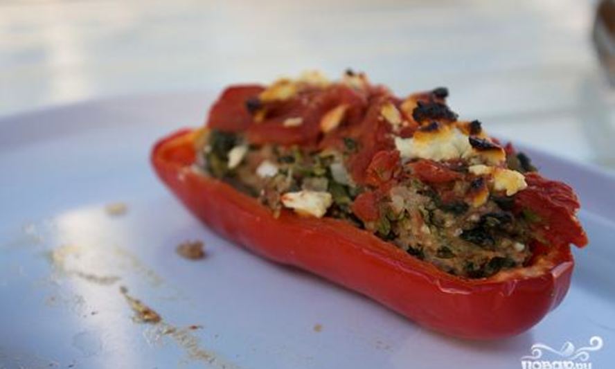 Рецепт фаршированных болгарских перцев в греческом стиле