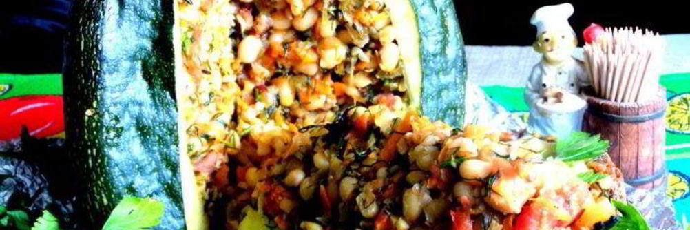 Кабачковая фаршированная бомба