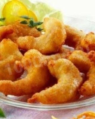Картофель с креветками в кляре