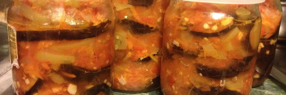 Консервированные баклажаны в томатном соусе