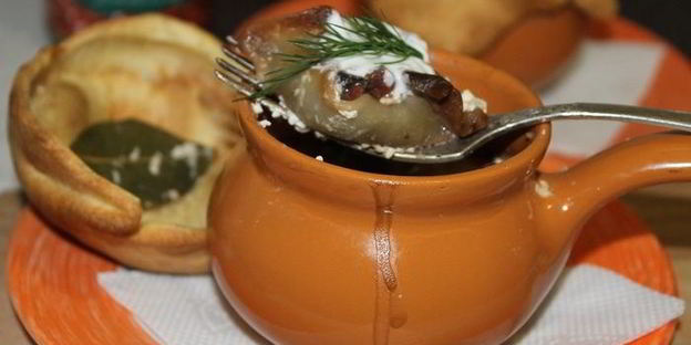 кундюмы с фасолью и грибами