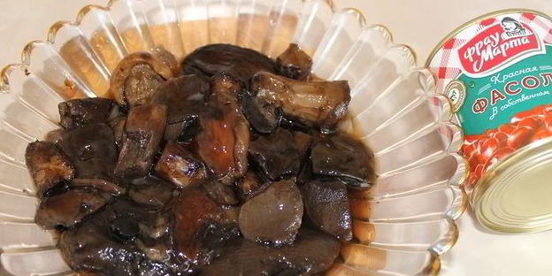 кундюмы с фасолью и грибами