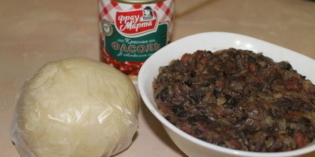 кундюмы с фасолью и грибами