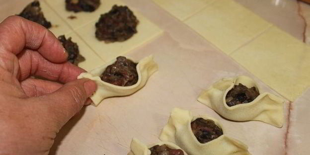 кундюмы с фасолью и грибами