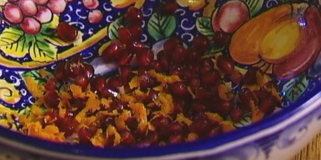 кускус с фасолью, гранатом и сладким перцем