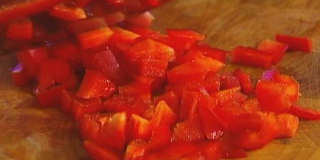 кускус с фасолью, гранатом и сладким перцем