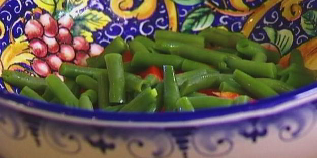 кускус с фасолью, гранатом и сладким перцем