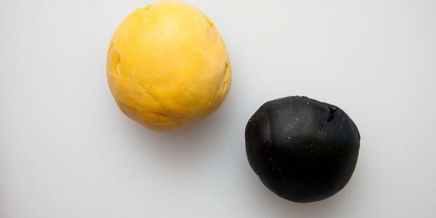 папарделле, фаршированные кальмарами, в кабачковом песто