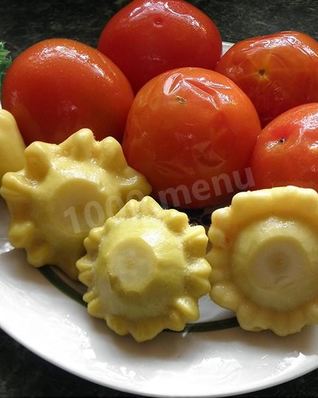 Патиссоны с помидорами