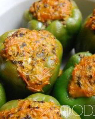 Перец фаршированный грибами