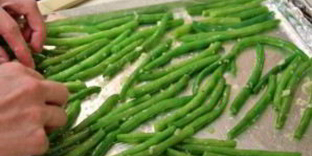 стручковая фасоль с чесноком