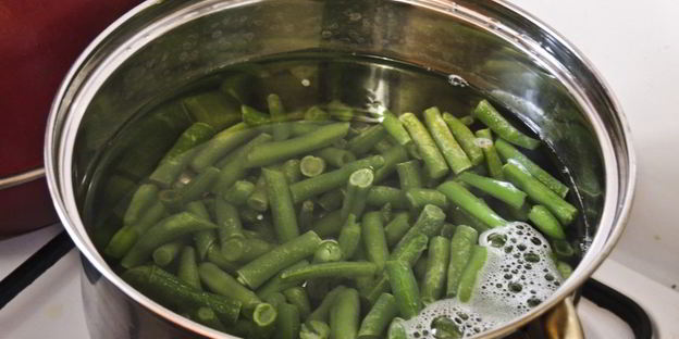 стручковая фасоль с грибами