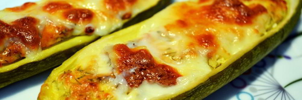 Цукини, запеченные с начинкой