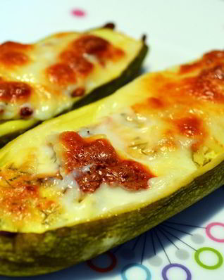 Цукини, запеченные с начинкой