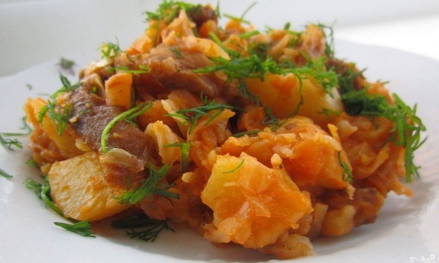Рецепт тушеной капусты с картошкой мясом