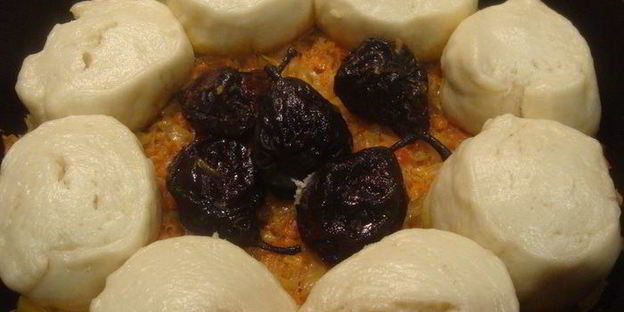 тушеная капуста с пампушками