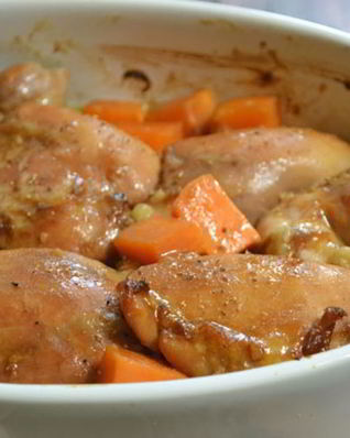 Тушеная картошка с курицей в духовке