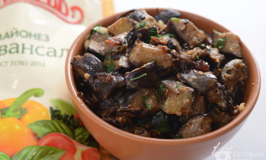 Рецепт жареных баклажанов с майонезом