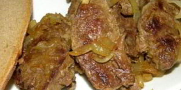 говяжья печень с луком