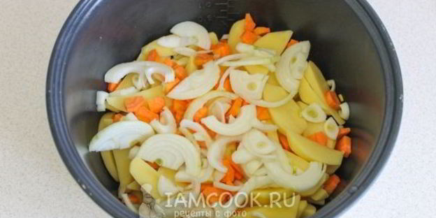 куриная печень с картошкой в мультиварке