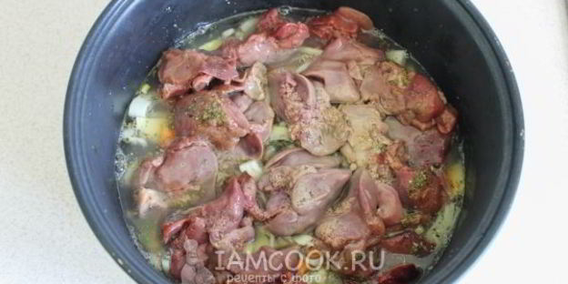куриная печень с картошкой в мультиварке