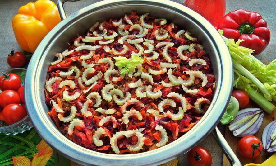 Рецепт куриной печени с овощами и гречкой