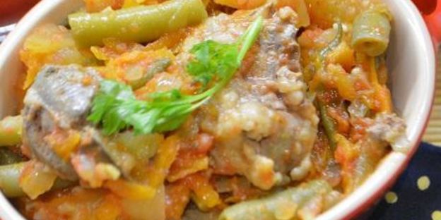 куриная печень с овощами в кисло-сладком соусе