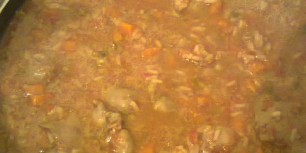 куриная печень с рисом