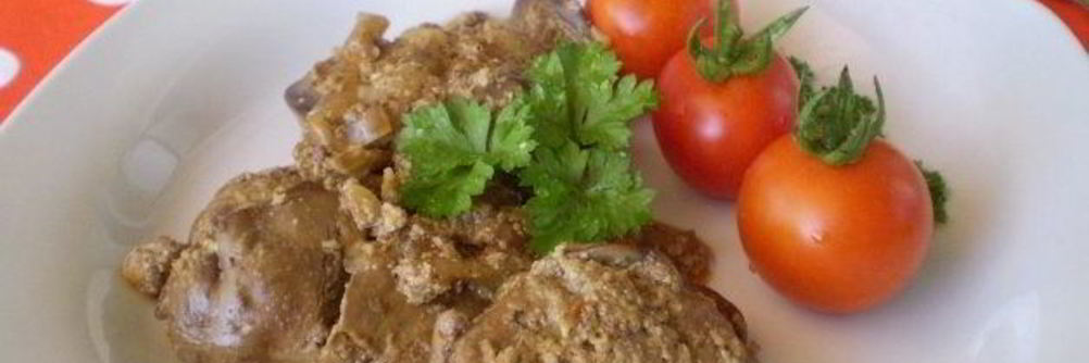 Куриная печень в сливках в мультиварке