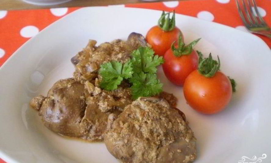 Рецепт куриной печени в сливках в мультиварке
