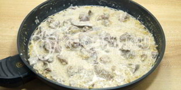 куриная печень в сметане