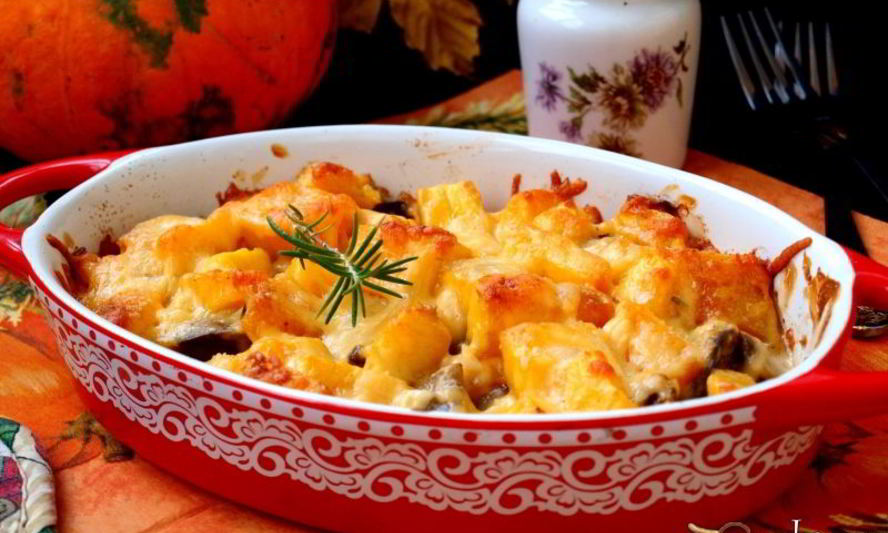 Рецепт куриной печени запеченной с тыквой под сыром