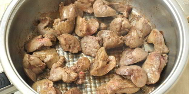 куриная печень запеченная с тыквой под сыром