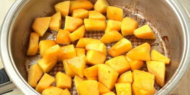 куриная печень запеченная с тыквой под сыром