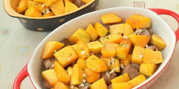 куриная печень запеченная с тыквой под сыром