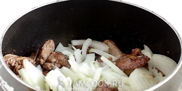 куриная печень жареная с луком