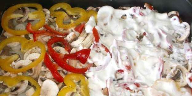 печень говяжья с овощами