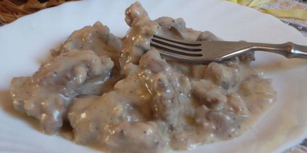 печень куриная в сметане