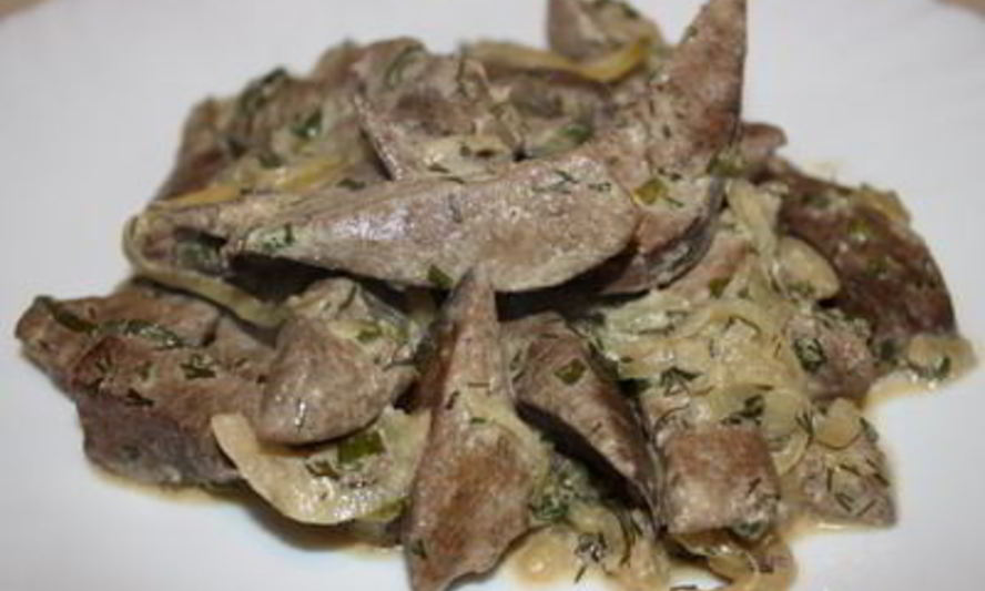 Рецепт печени по-строгановски