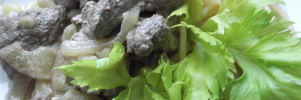 Печень по-строгоновски