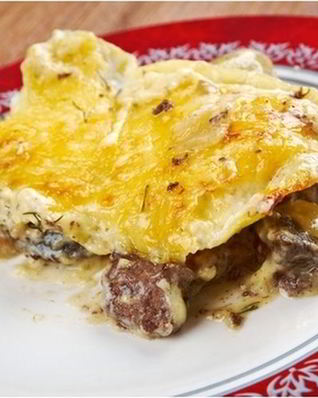 Печень по-царски с грибами