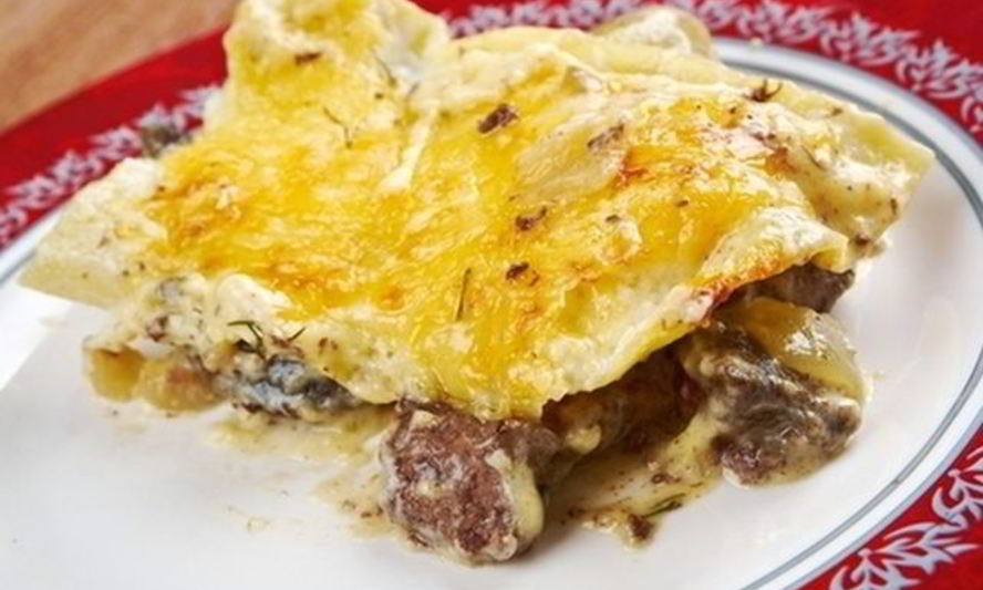 Рецепт печени по-царски с грибами