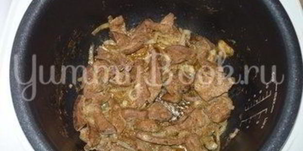 печень под соусом бешамель из мультиварки