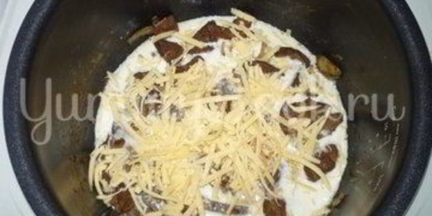 печень под соусом бешамель из мультиварки