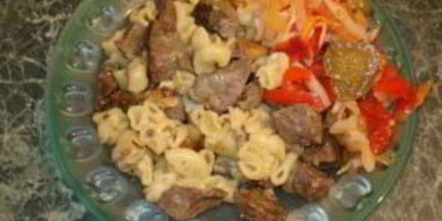 печень с макаронами в мультиварке