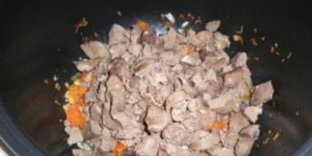 печень с овощами в мультиварке