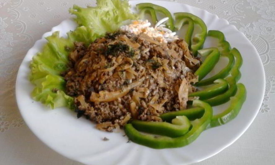 Рецепт печени тушеной с капустой