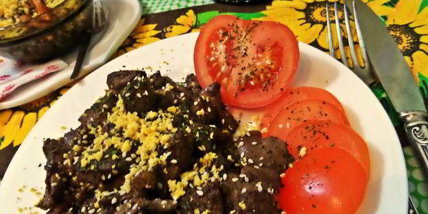 печенка медово-горчичная