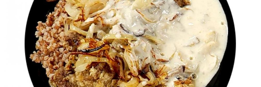 Печенка с гречкой